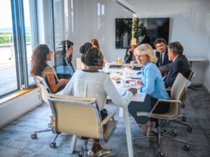 Meeting room conversation