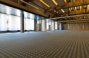 Large room with varied acoustics